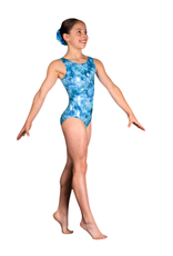 Dynami GB207C-Glacier Printed Tank Leotard With Scrunchie