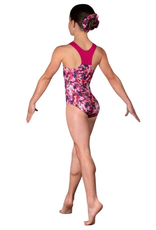 Dynami GB211C-Flora Burst Racer Back Leotard With Scrunchie