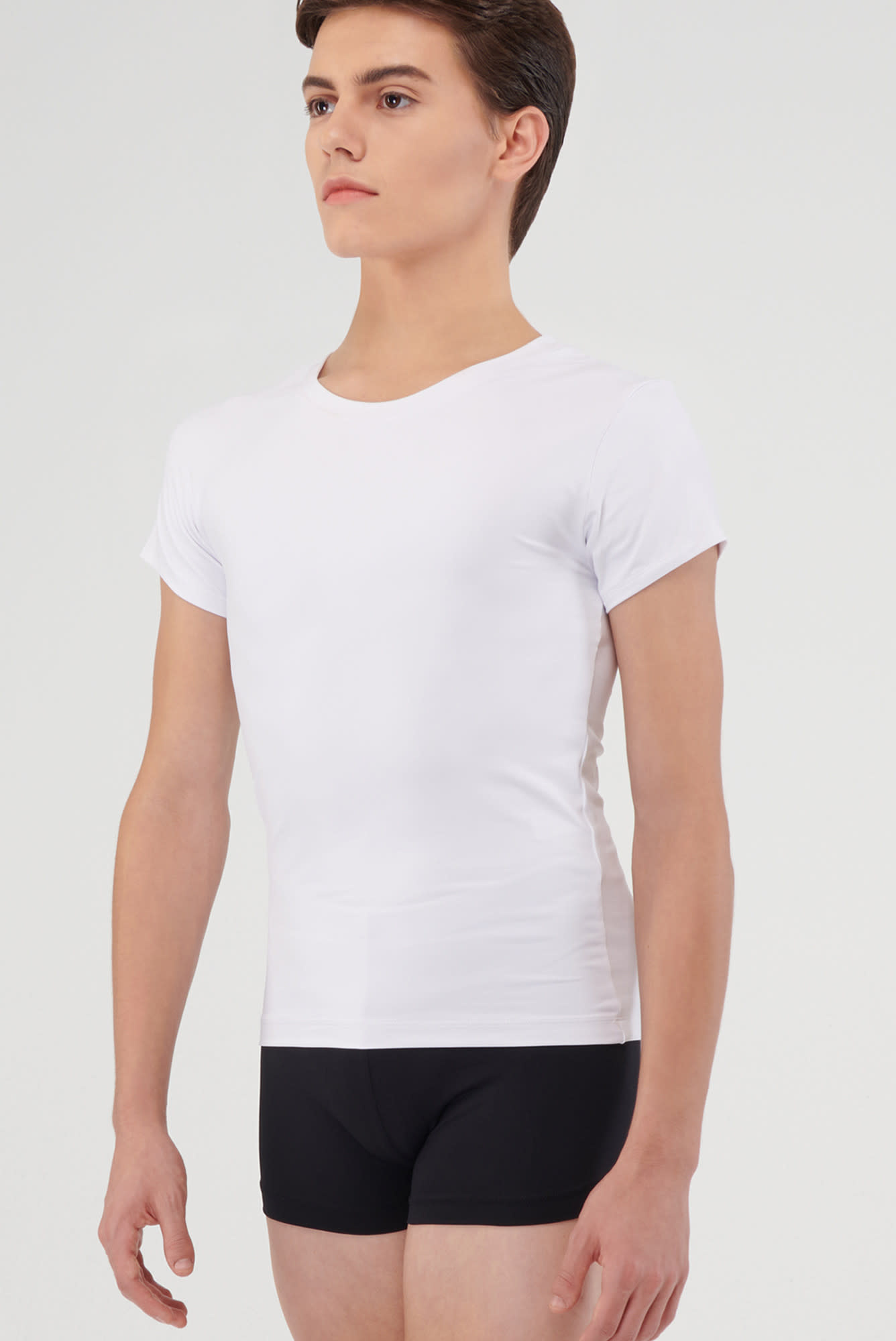Wear Moi CONRAD-Chandail en Microfibre à Col Rond et Manches Courtes pour Garçon