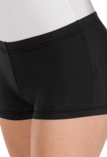 Eurotard 44335-Adult Microfiber Booty Shorts-BLACK