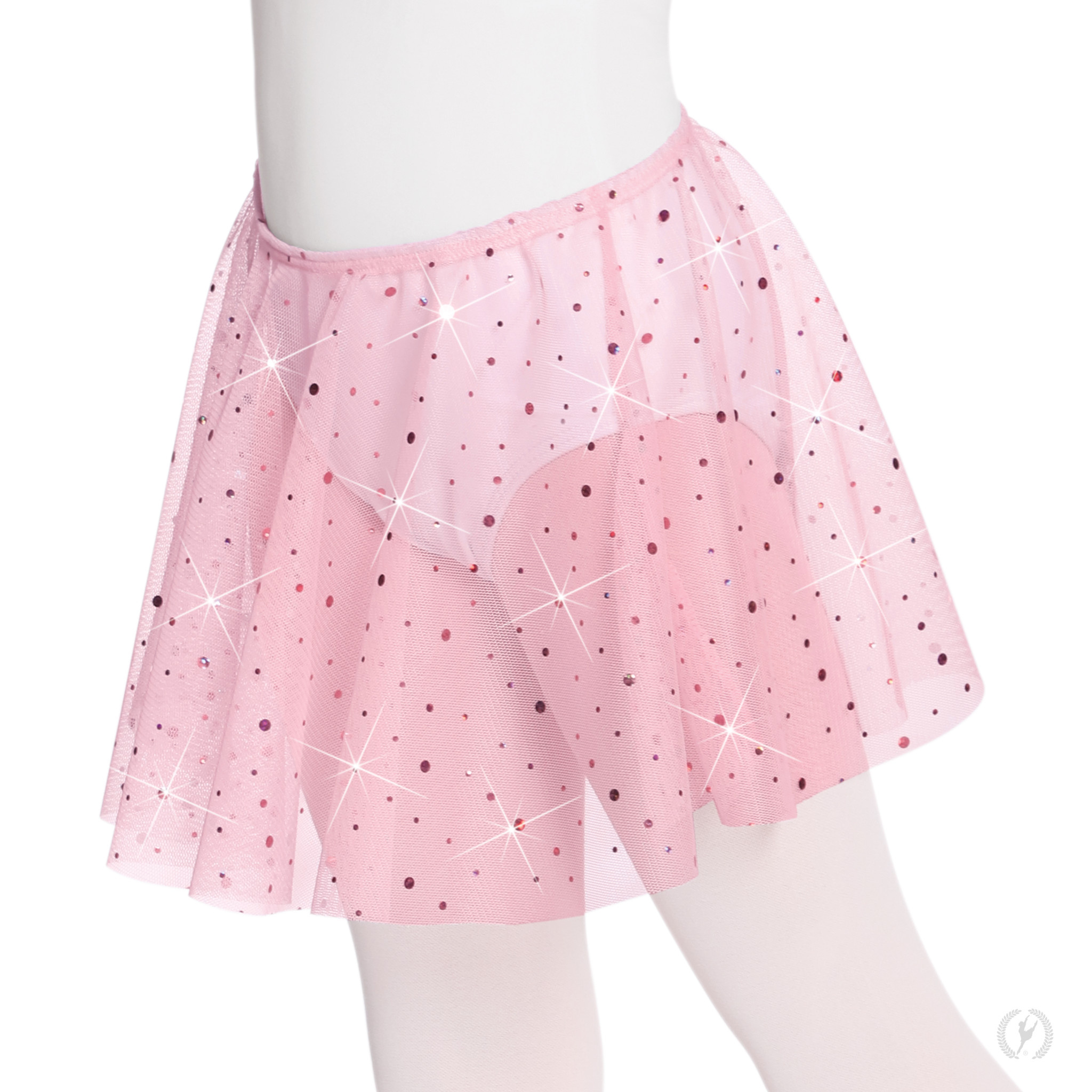 Eurotard 02283-Girls Sequin Tulle Pull On Skirt