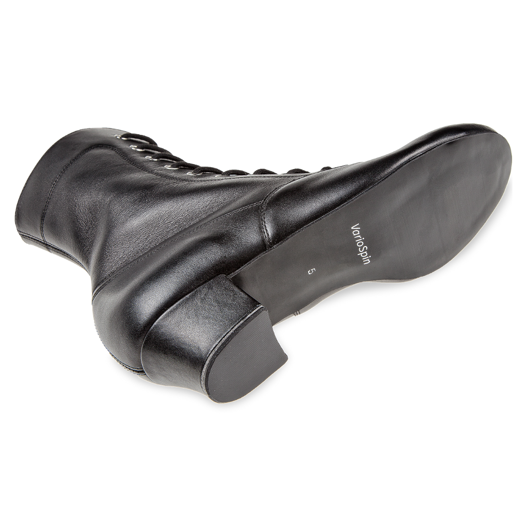 Diamant 208-334-034-V-Dance Boot 1.5" Plastic VarioSpin Sole Leather-BLACK