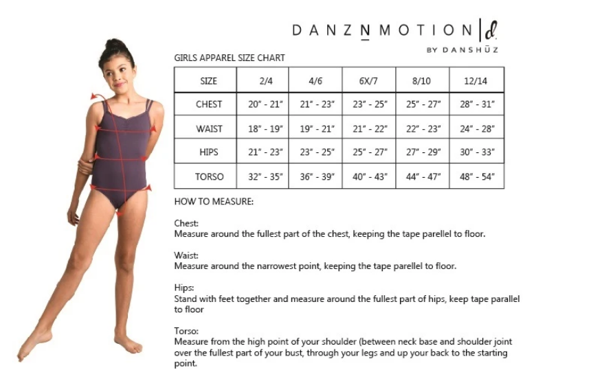 Danshuz 23138C-Amara Leotard Enfant Dentelle à Col en Cœur