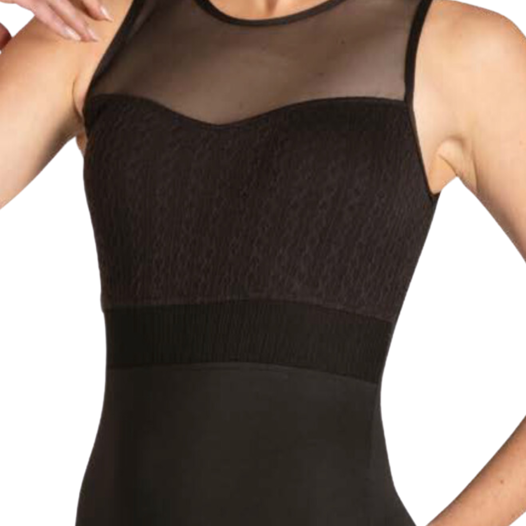 Danshuz 24122A-Andrea Adulte Leotard-NOIR
