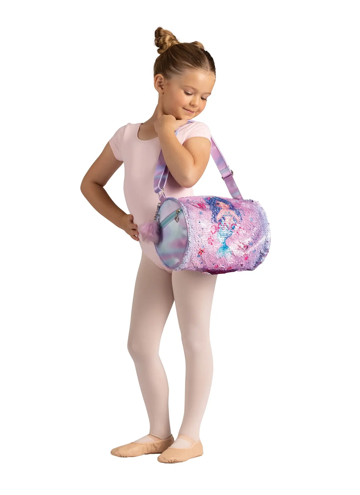 Danshuz B24505-Sac Sport Réversible à Paillettes et Sirène