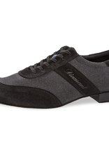 Diamant 192-025-637-Chaussures De Danse Homme 1'' Semelle Suede Textile Anthracite /  Suede Noir