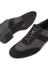 Diamant 192-025-637-Chaussures De Danse Homme 1'' Semelle Suede Textile Anthracite /  Suede Noir