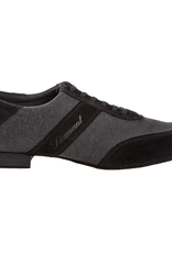 Diamant 192-025-637-Chaussures De Danse Homme 1'' Semelle Suede Textile Anthracite /  Suede Noir