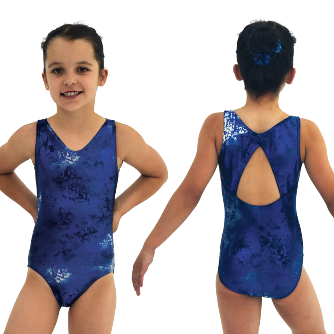 Mondor 7809-GZ Child Ice Tank Open Back Gym Leotard