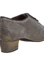 Diamant 093-034-509-A-Soulier de Danse 1.5" Semelle Suède-NOIR/ARGENT DORÉ BRILLANT