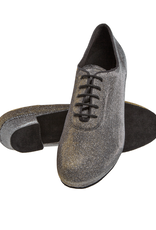 Diamant 093-034-509-A-Soulier de Danse 1.5" Semelle Suède-NOIR/ARGENT DORÉ BRILLANT