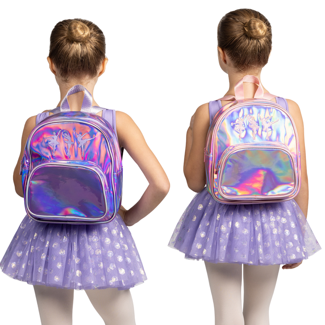 Mirella A808C-Girls Ballerina Iridecent Backpack