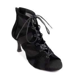 Portdance PD819-Soulier de Danse 2.2'' Semelle Suede  Nubuck Noir
