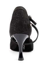 Portdance PD500-Soulier de Danse 2.5"Semelle Suede Satin Noir / Suede Noir