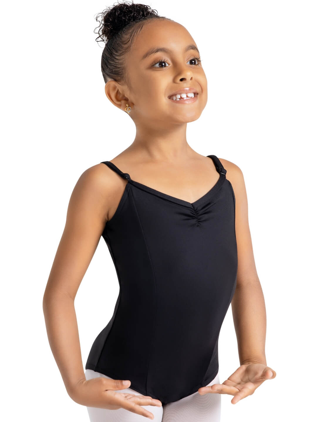 Capezio SE1018C-Maillot Camisole à Double Pincement Enfant avec Couture Princesse et Bretelles Réglables