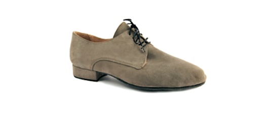 Merlet ZEPHIR-1404-140--Ballroom Men Shoes 1'' Suede Sole Leather-TAUPE