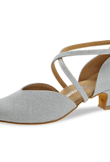 Diamant 170-013-002-Soulier de Danse 1.5" Semelle Suede Brocade-ARGENT