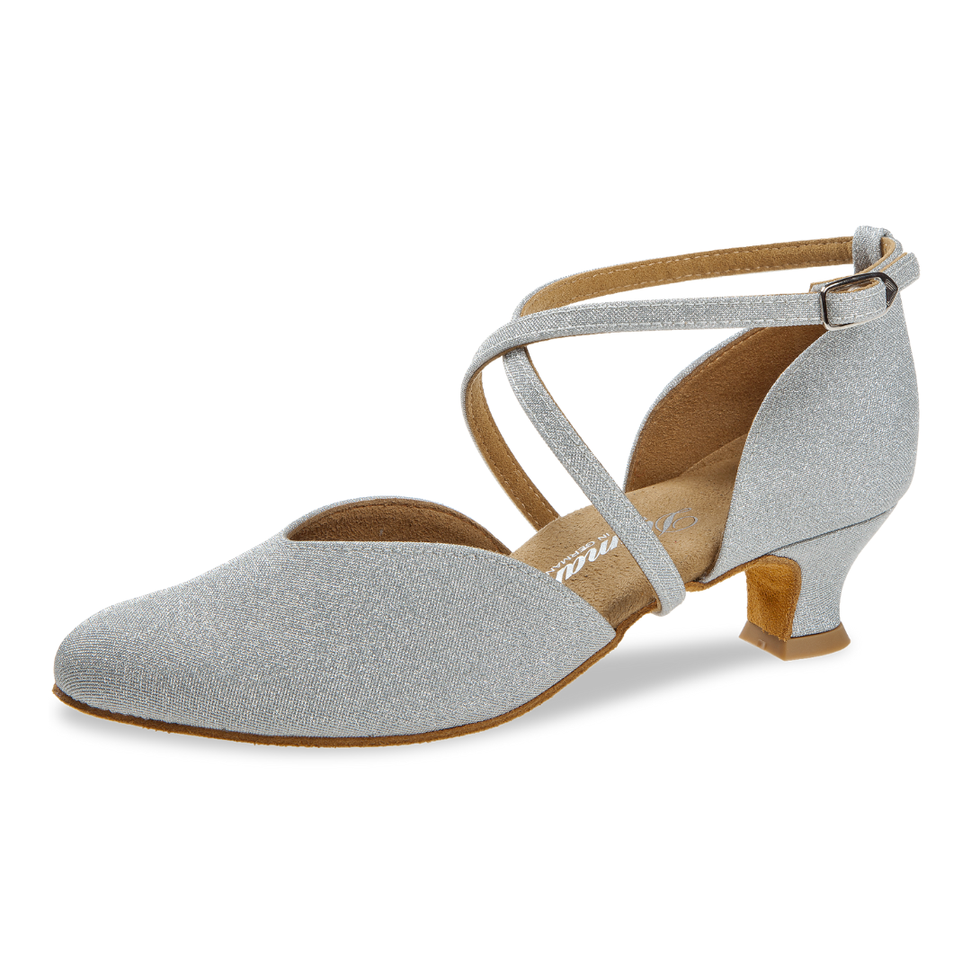 Diamant 170-013-002-Soulier de Danse 1.5" Semelle Suede Brocade-ARGENT