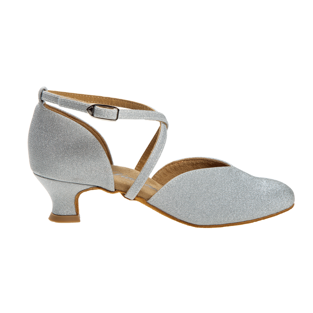 Diamant 170-013-002-Soulier de Danse 1.5" Semelle Suede Brocade-ARGENT