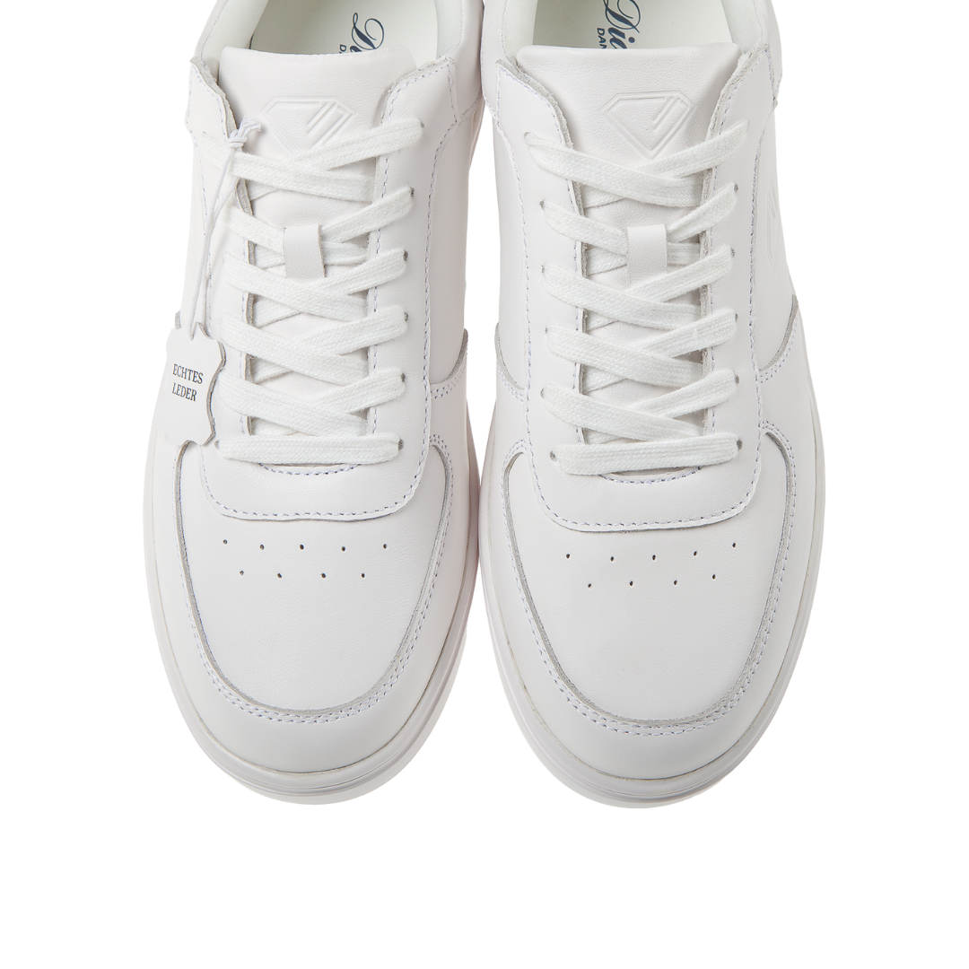 Diamant 212-502-033-Sneaker de Danse Unisexe Spin Point Cuir-BLANC