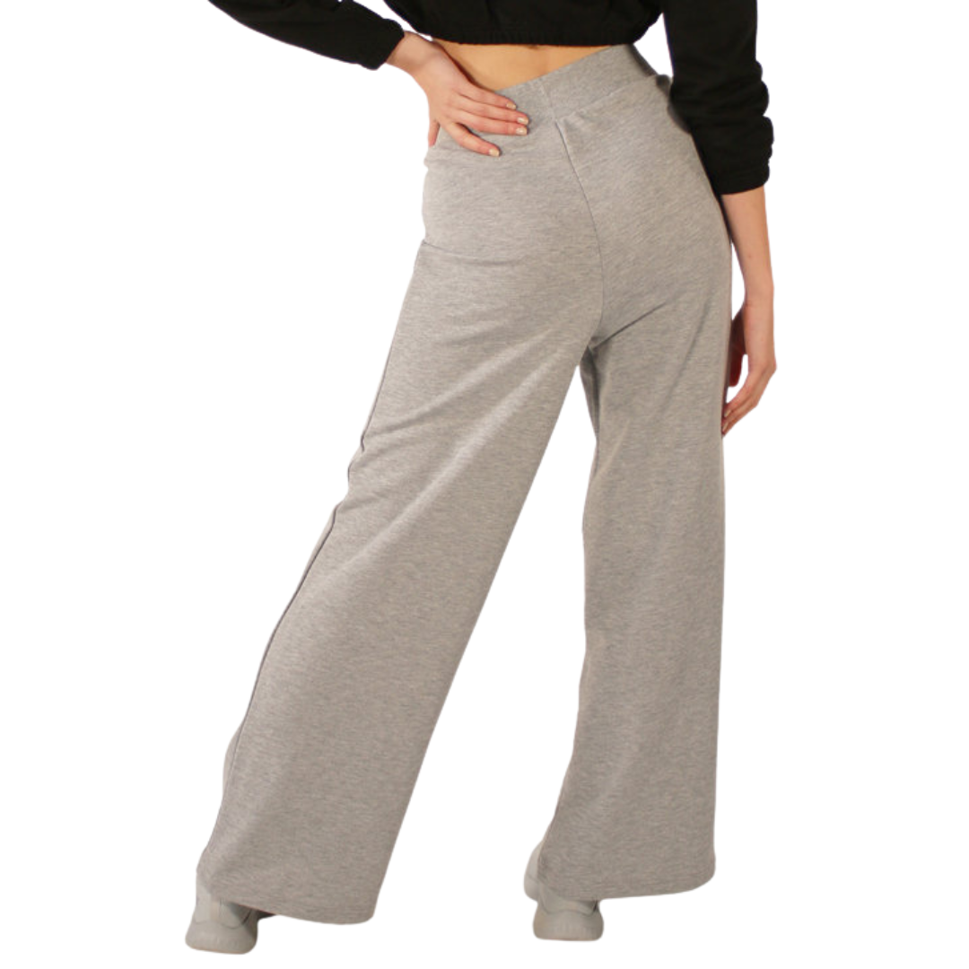 Pridance 266-Pantalon Palazzo Non Brossé Taille Haute Croisée