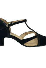 Merlet ANAIS3-1404-001-Soulier De Danse 2" Semelle Suede Cuir Isola Chèvre Velours-NOIR