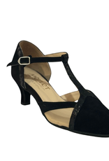 Merlet ANAIS3-1404-001-Soulier De Danse 2" Semelle Suede Cuir Isola Chèvre Velours-NOIR