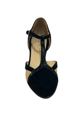 Merlet ANAIS3-1404-001-Soulier De Danse 2" Semelle Suede Cuir Isola Chèvre Velours-NOIR