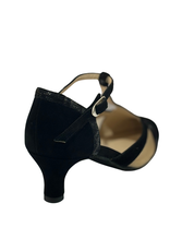 Merlet ANAIS3-1404-001-Soulier De Danse 2" Semelle Suede Cuir Isola Chèvre Velours-NOIR