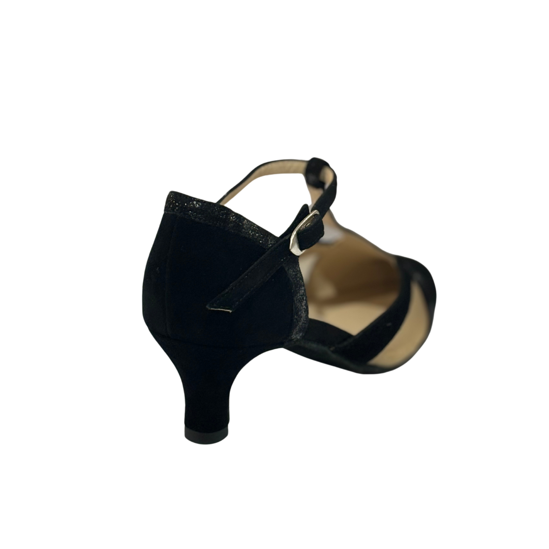 Merlet ANAIS3-1404-001-Soulier De Danse 2" Semelle Suede Cuir Isola Chèvre Velours-NOIR