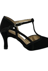 Merlet NALOA3-1404-001-Soulier de Danse 2.5" Semelle Suede Chèvre Velours-NOIR
