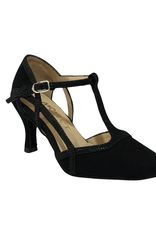 Merlet NALOA3-1404-001-Soulier de Danse 2.5" Semelle Suede Chèvre Velours-NOIR
