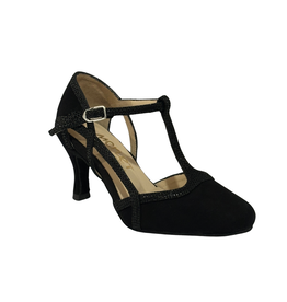 Merlet NALOA3-1404-001-Soulier de Danse 2.5" Semelle Suede Chèvre Velours-NOIR