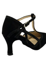 Merlet NALOA3-1404-001-Soulier de Danse 2.5" Semelle Suede Chèvre Velours-NOIR