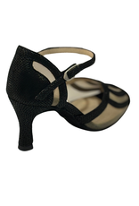 Merlet SIANE-1388-001-Soulier de Danse 2.5" Semelle de Suede Cuir Canaula-NOIR