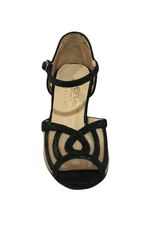 Merlet SIANE-1388-001-Soulier de Danse 2.5" Semelle de Suede Cuir Canaula-NOIR