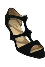 Merlet SYDIE-1404-001-Soulier de Danse 2.5" Semelle Suede Chèvre Velour-NOIR