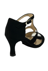 Merlet SYDIE-1404-001-Soulier de Danse 2.5" Semelle Suede Chèvre Velour-NOIR