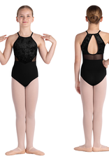 Bloch CL5665-Rosie Leotard Dos Ouvert Corsage Velours-NOIR