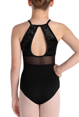 Bloch CL5665-Rosie Leotard Dos Ouvert Corsage Velours-NOIR