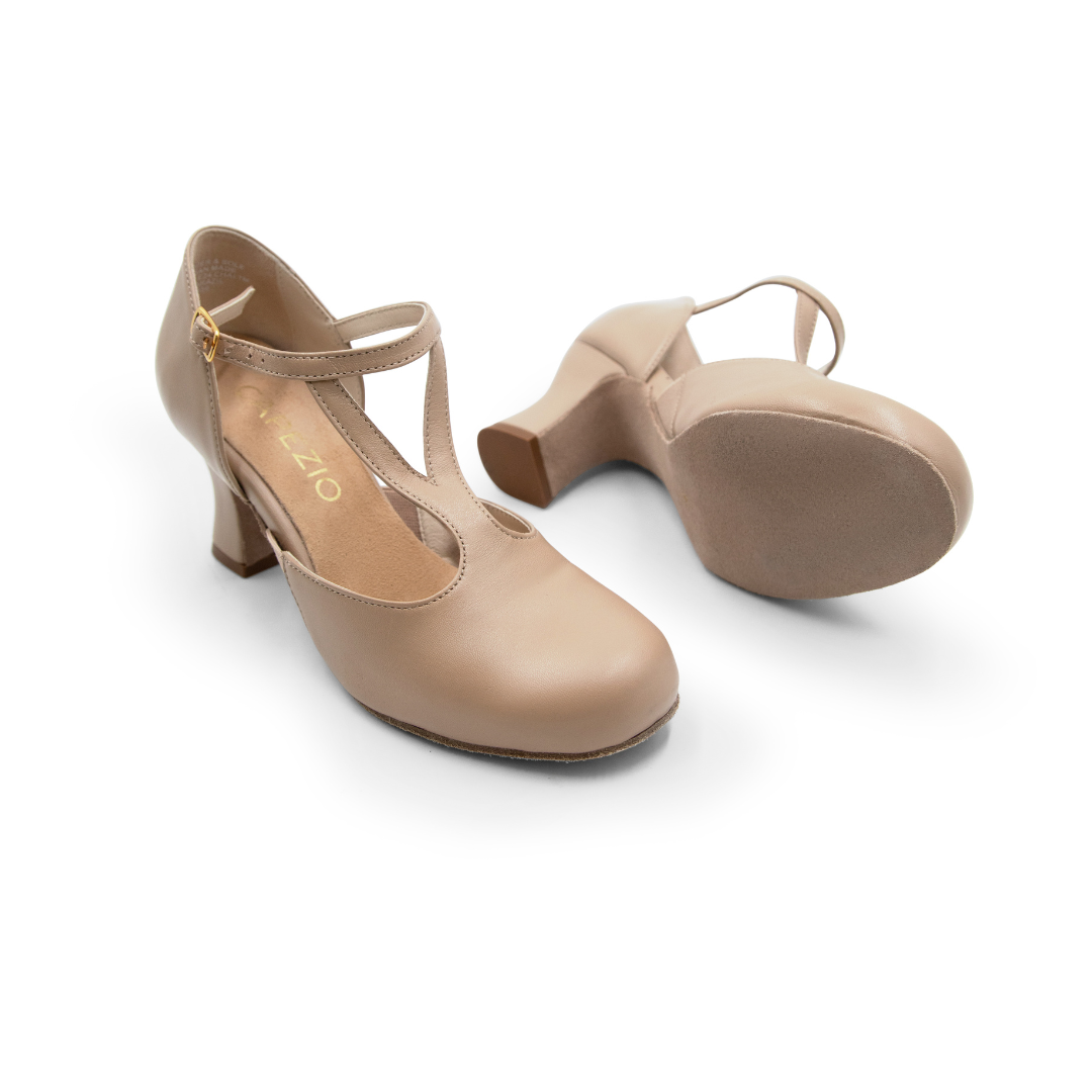 Capezio 849-Shanel Broadway Character Shoe 2.5" Suede Sole