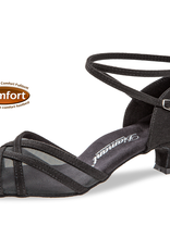 Diamant 035-012-335-Soulier de Danse 1.5''Largeur Large Suede Sole Microfibre-NOIR