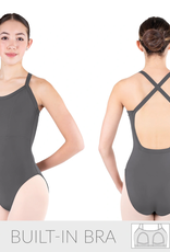 Eurotard 44493-Adult Wide Strap Camisole Leotard-BLACK