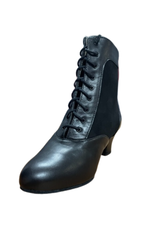Merlet EVONA1-1300-001-Botte de Danse de Salon 1.7" Semelle Suede Cuir Suède-NOIR