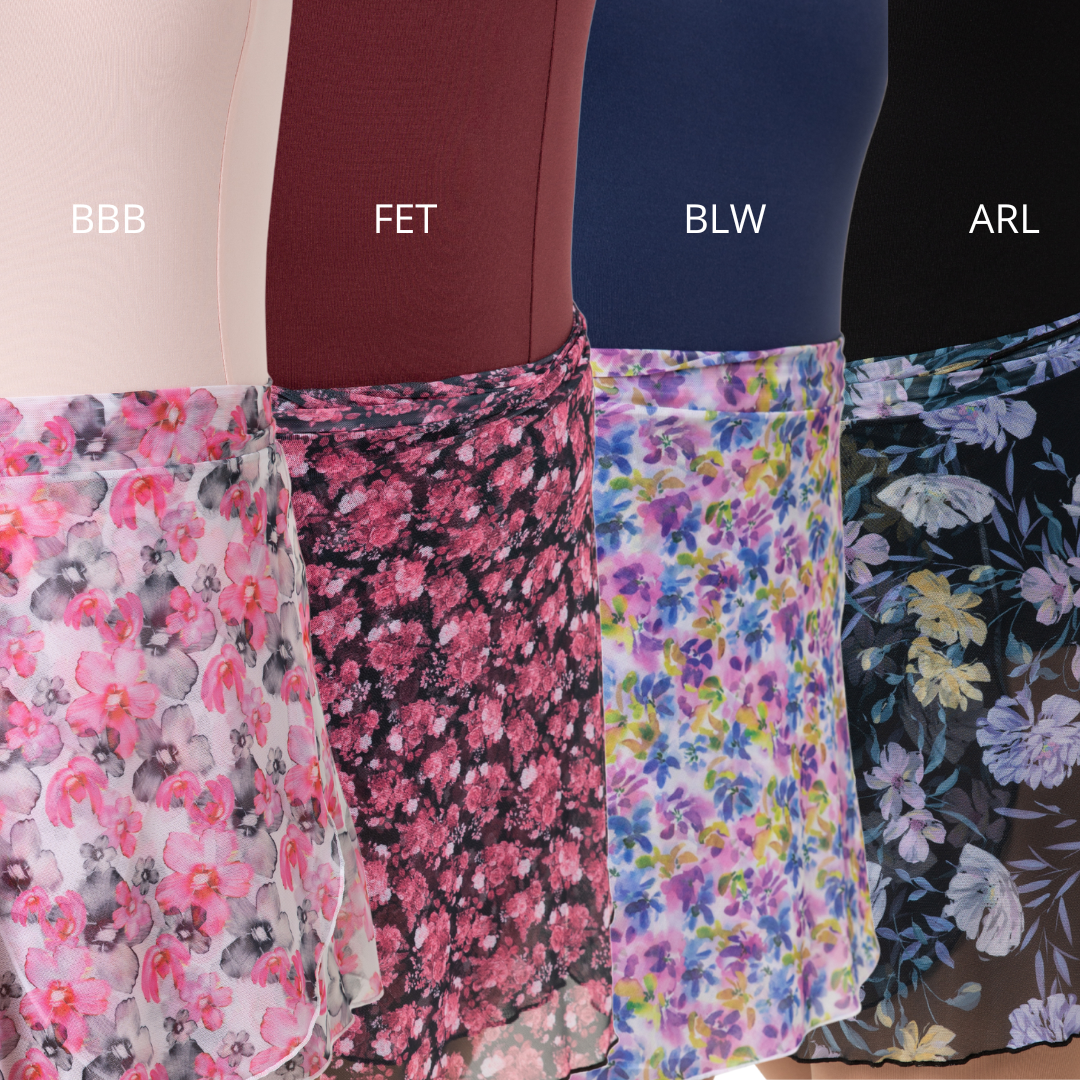 Capezio 12186W-Adult Printed Mesh Wrap Skirt