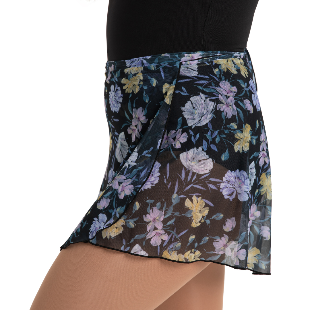 Capezio 12186W-Adult Printed Mesh Wrap Skirt