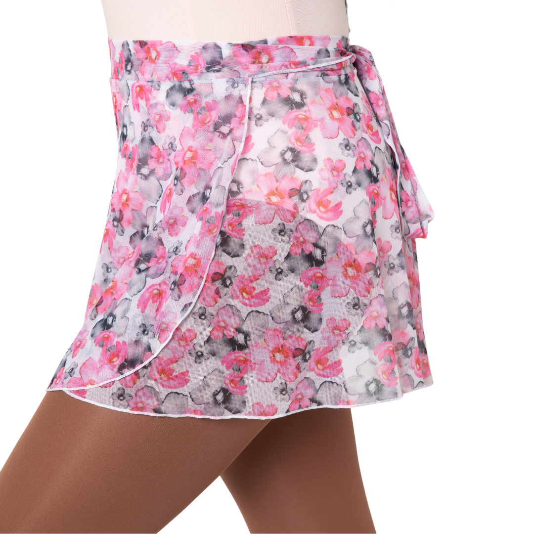 Capezio 12186W-Adult Printed Mesh Wrap Skirt