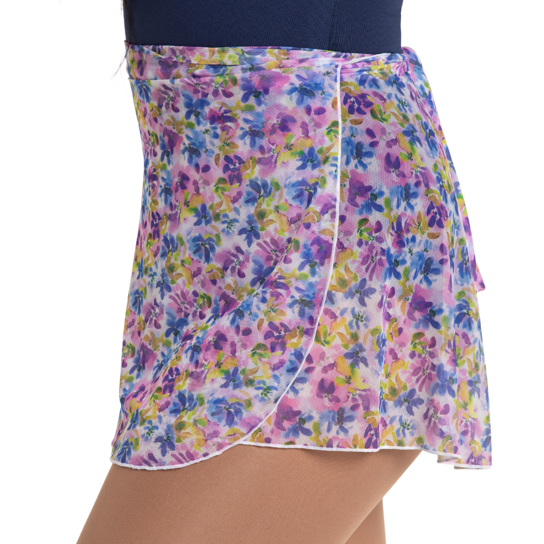Capezio 12186W-Adult Printed Mesh Wrap Skirt