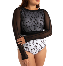 Capezio 12154C-Chandail pour Enfant en Mesh-NOIR