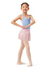 Mirella MS149C-Printed Mesh Pull on Skirt